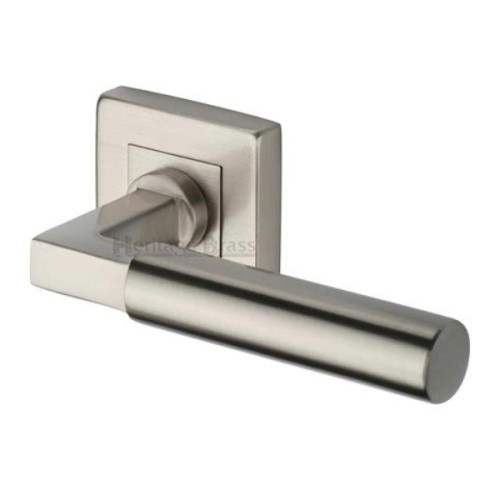 BAUHAUS LEVER HANDLE ON SQUARE ROSE